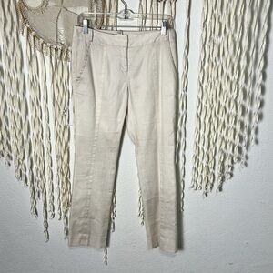 Diane Von Furstenberg Carissa Cream Tapered Leg Pant Size 2